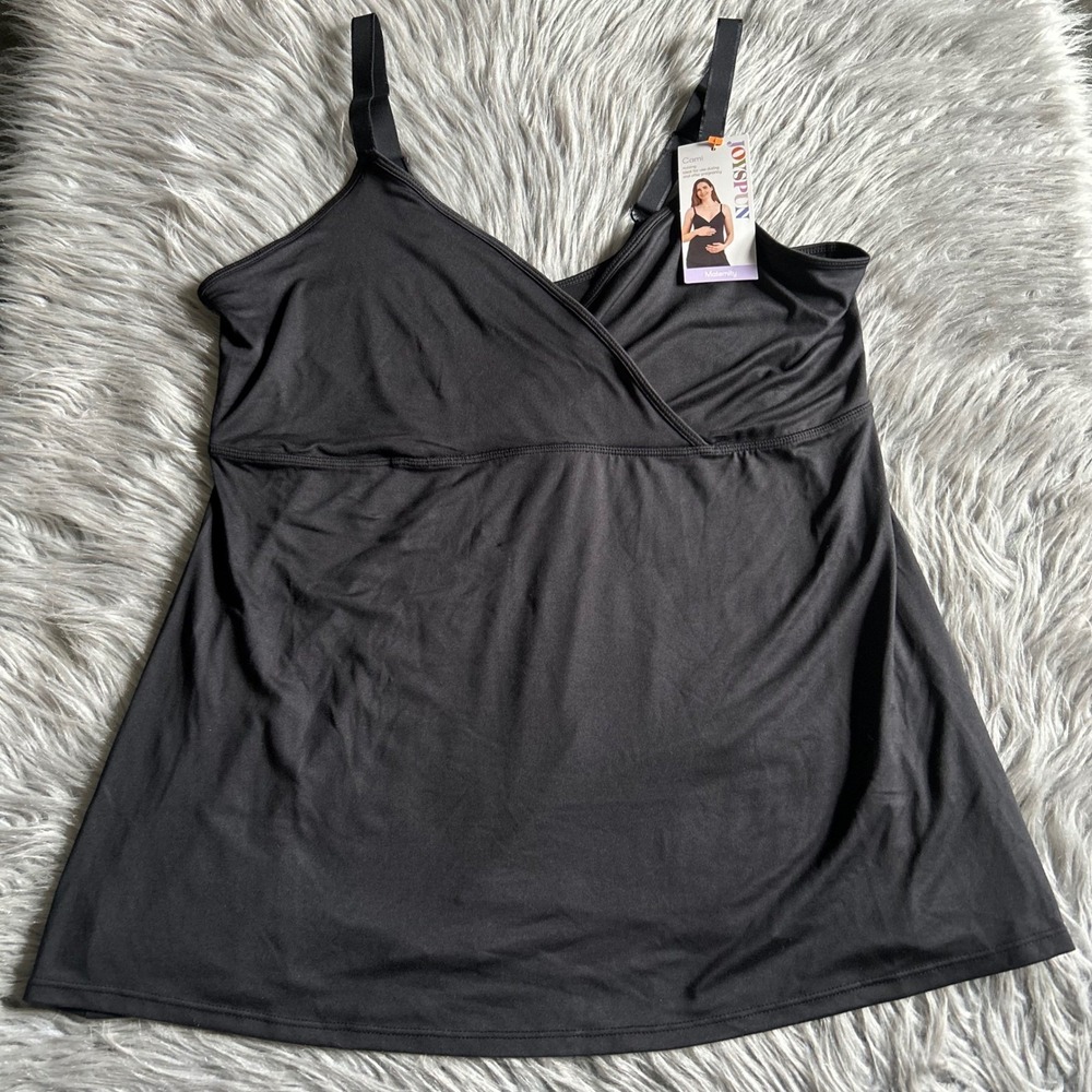 Joyspun Maternity Nursing Cami Tank Top Women's Size XXL-XXXL Black Wireless
